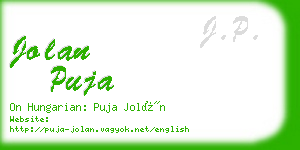 jolan puja business card